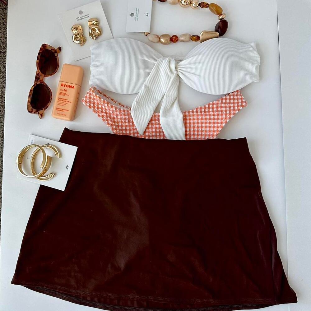 Victorias secret brown swim skirt
